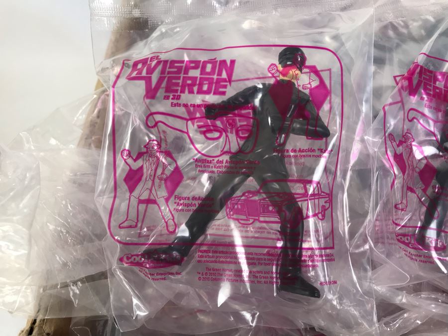 Box Loaded With Carl's Jr Green Hornet Movie Promotional Happy Meal Toys - See Photos [Photo 4]