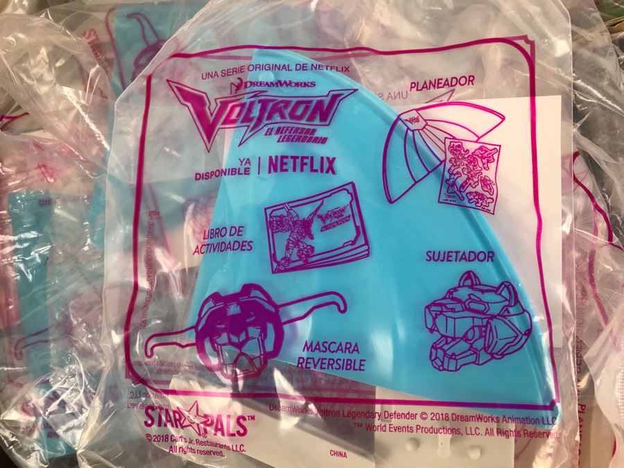 Box Loaded With Carl's Jr Voltron Mexico TV Show Promotional Happy Meal Toys - See Photos [Photo 10]