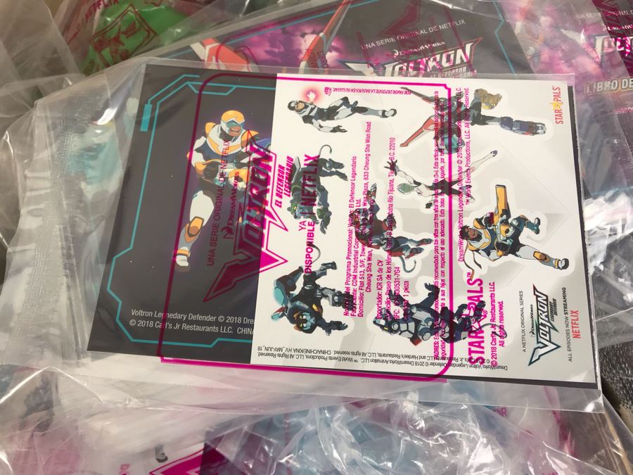 Box Loaded With Carl's Jr Voltron Mexico TV Show Promotional Happy Meal Toys - See Photos [Photo 16]