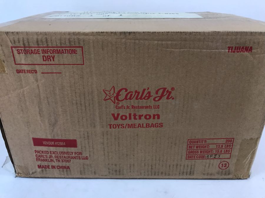Box Loaded With Carl's Jr Voltron Mexico TV Show Promotional Happy Meal Toys - See Photos [Photo 4]