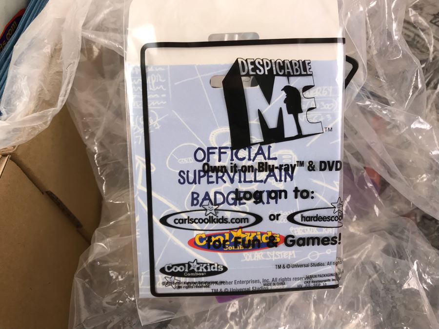 Box Loaded With Carl's Jr Despicable Me Movie Promotional Happy Meal Toys - See Photos [Photo 6]