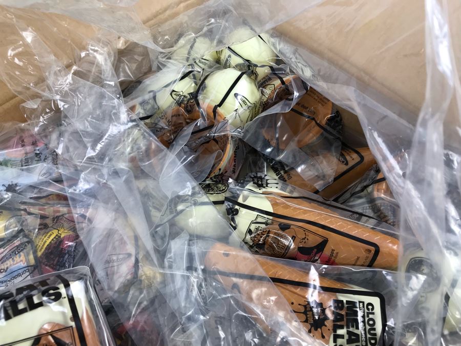 Box Loaded With Carl's Jr Cloudy With A Chance Of Meatballs Movie Promotional Happy Meal Toys - See Photos [Photo 7]