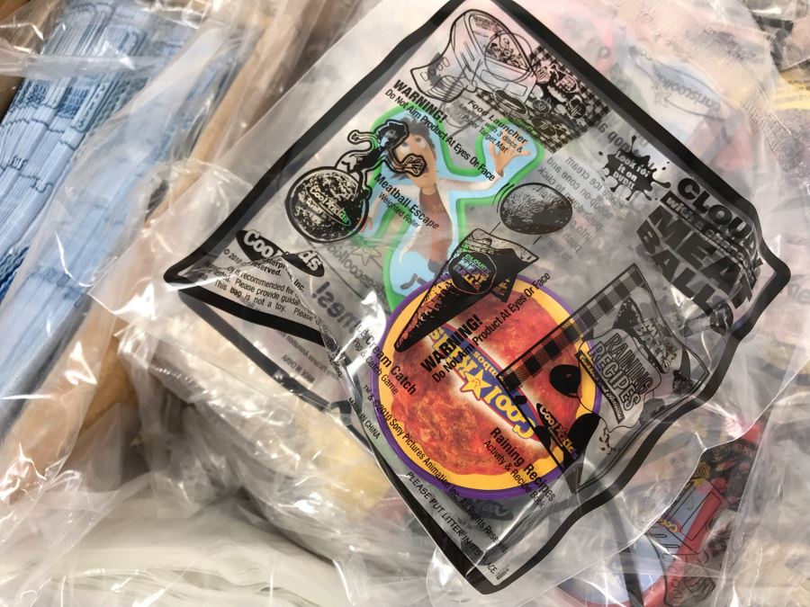 Box Loaded With Carl's Jr Cloudy With A Chance Of Meatballs Movie Promotional Happy Meal Toys - See Photos [Photo 8]