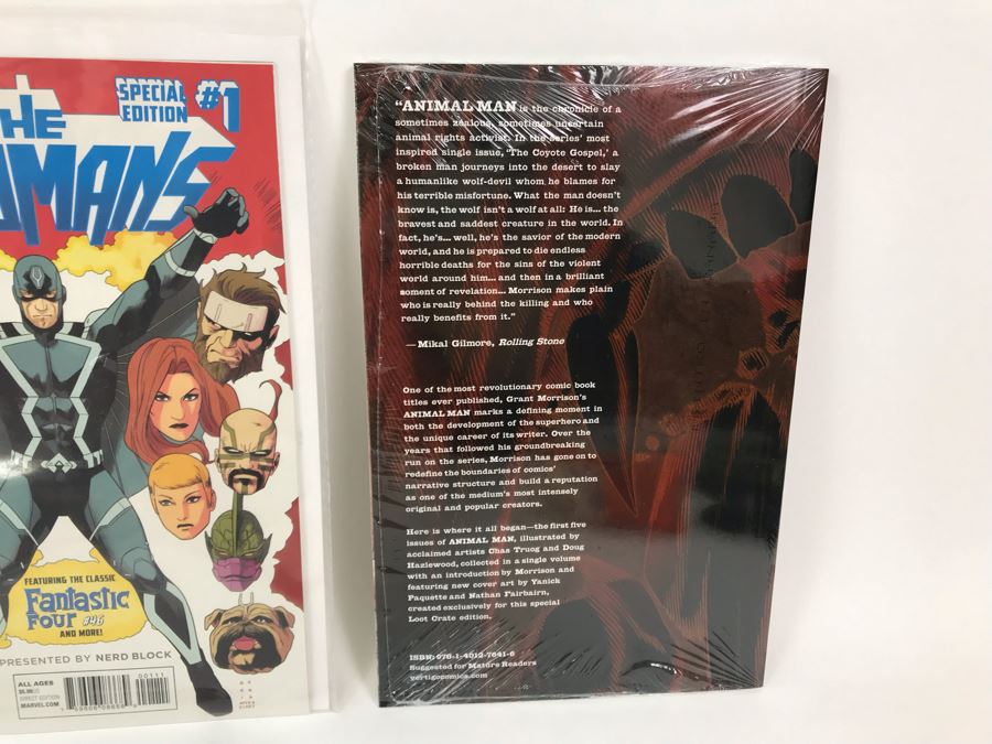 (3) Comic Books: Ultimate Spider-Man Power And Responsibility, The Inhumans #1 And Animal Man [Photo 8]