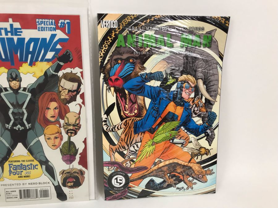 (3) Comic Books: Ultimate Spider-Man Power And Responsibility, The Inhumans #1 And Animal Man [Photo 6]