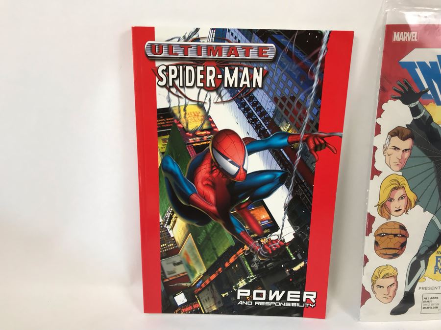 (3) Comic Books: Ultimate Spider-Man Power And Responsibility, The Inhumans #1 And Animal Man [Photo 4]