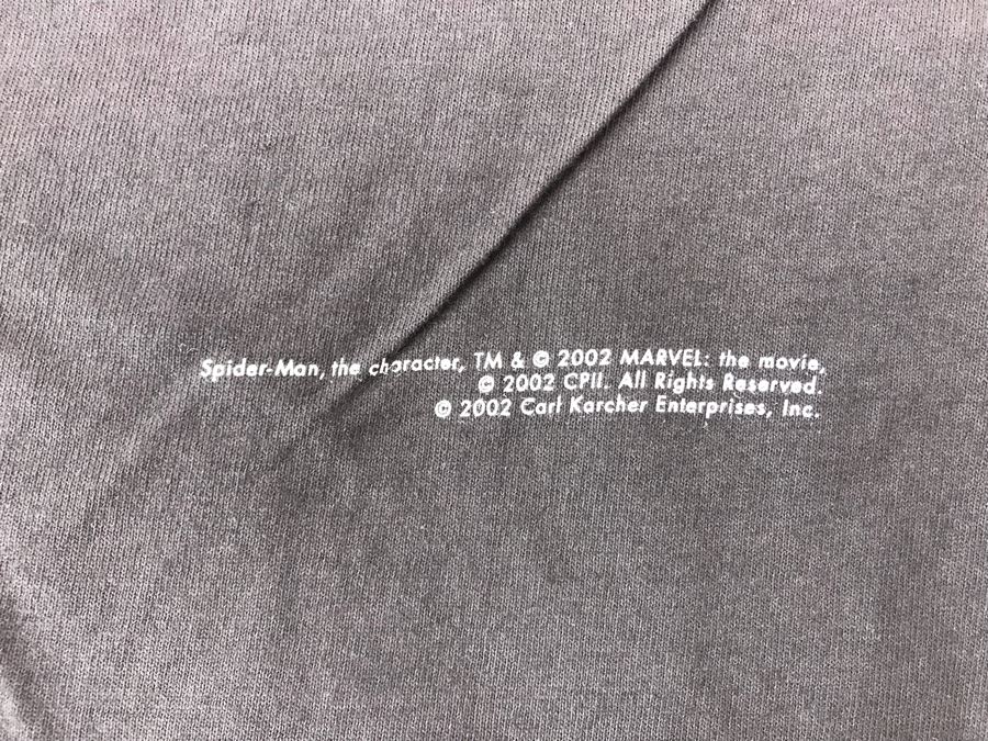 Pair Of Size L 2002 Spider-Man Carl's Jr Movie Promotion T-Shirts [Photo 4]
