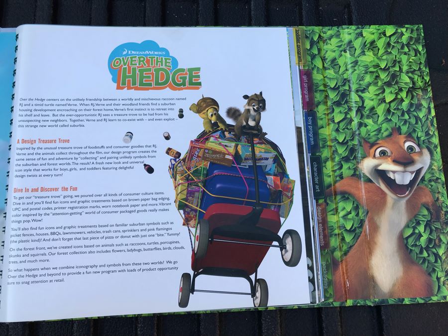 2006 Dreamworks Over The Hedge Movie Trade Book Graphic Animation Treatment Book Cells [Photo 5]