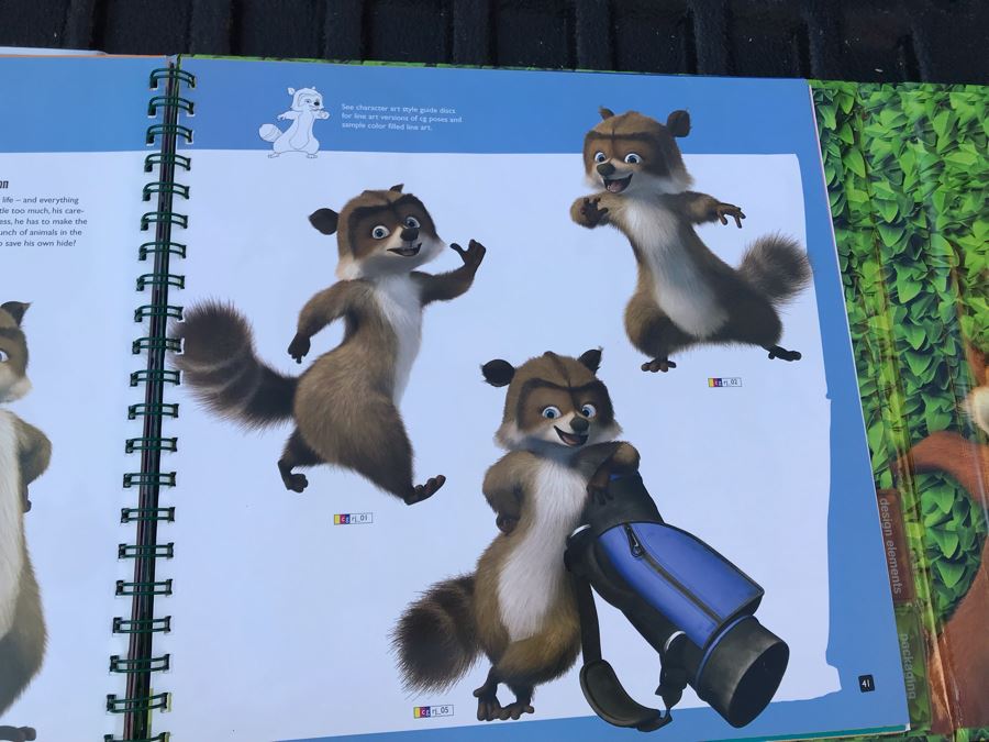 2006 Dreamworks Over The Hedge Movie Trade Book Graphic Animation Treatment Book Cells [Photo 17]
