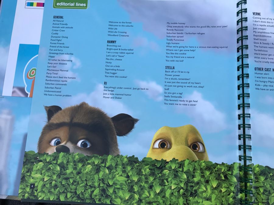 2006 Dreamworks Over The Hedge Movie Trade Book Graphic Animation Treatment Book Cells [Photo 9]