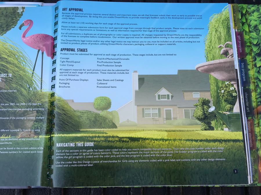 2006 Dreamworks Over The Hedge Movie Trade Book Graphic Animation Treatment Book Cells [Photo 8]