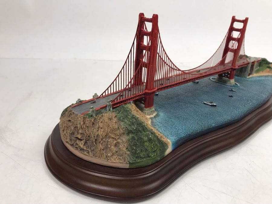 The Danbury Mint The Golden Gate Bridge San Francisco, California Sculpture Figurine With Box [Photo 13]