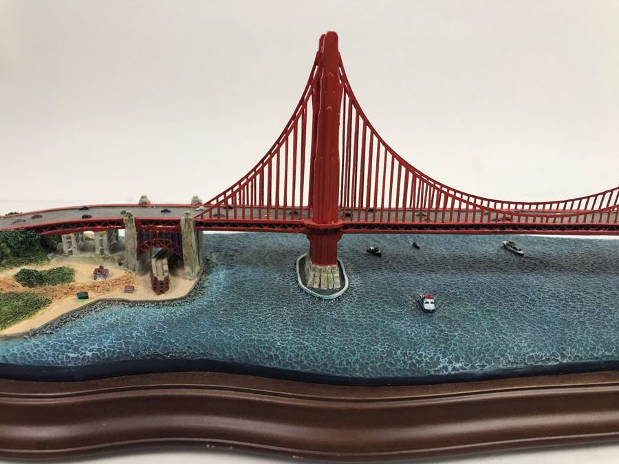 The Danbury Mint The Golden Gate Bridge San Francisco, California Sculpture Figurine With Box [Photo 5]