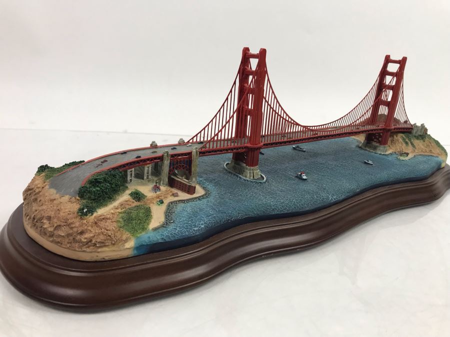 The Danbury Mint The Golden Gate Bridge San Francisco, California Sculpture Figurine With Box [Photo 1]