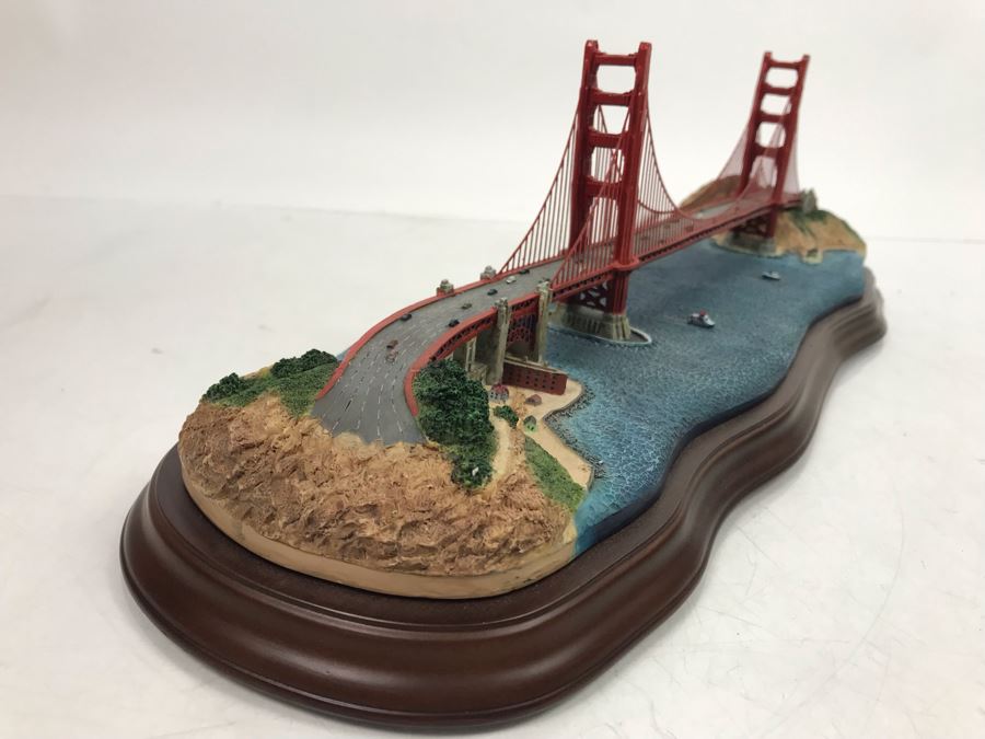 The Danbury Mint The Golden Gate Bridge San Francisco, California Sculpture Figurine With Box [Photo 7]