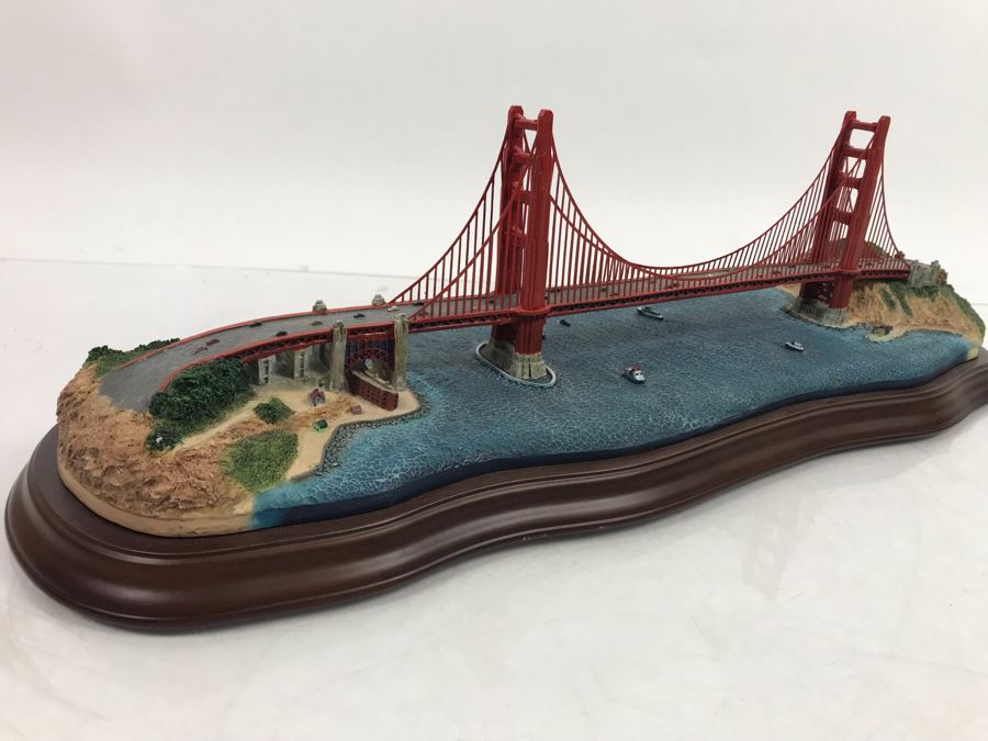 The Danbury Mint The Golden Gate Bridge San Francisco, California Sculpture Figurine With Box [Photo 3]