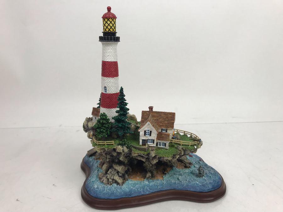 The Danbury Mint Mariner's Cove Lighthouse By Colin Gough With Box [Photo 14]