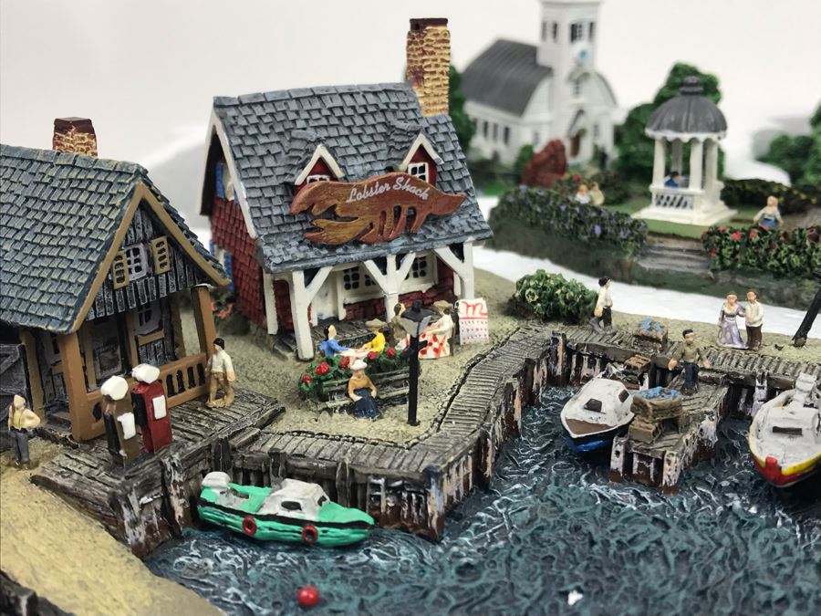 The Danbury Mint Fisherman's Cove By Colin Gough With Box [Photo 9]