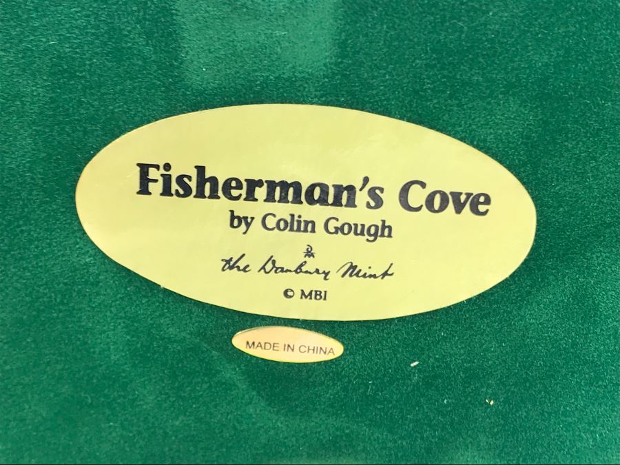 The Danbury Mint Fisherman's Cove By Colin Gough With Box [Photo 22]