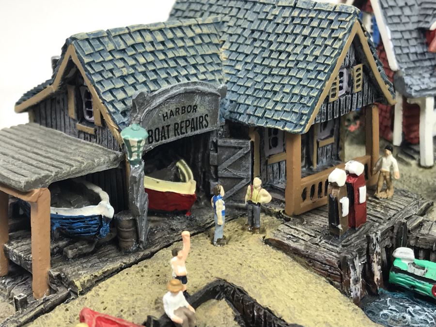 The Danbury Mint Fisherman's Cove By Colin Gough With Box [Photo 11]