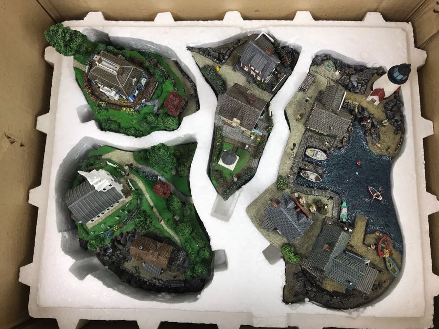 The Danbury Mint Fisherman's Cove By Colin Gough With Box [Photo 24]