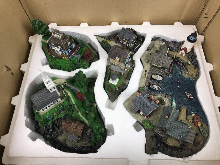 The Danbury Mint Fisherman's Cove By Colin Gough With Box [Photo 23]