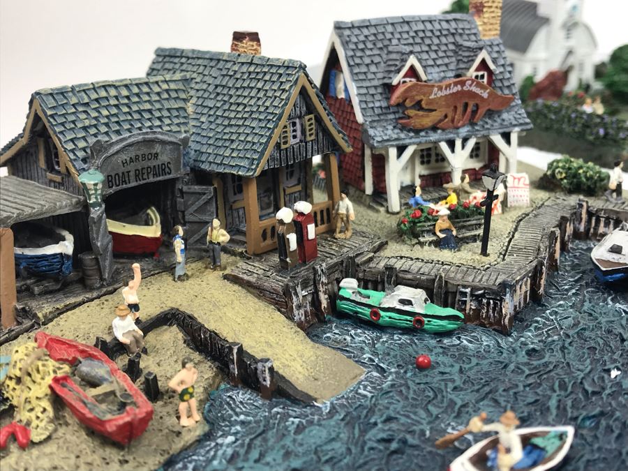 The Danbury Mint Fisherman's Cove By Colin Gough With Box [Photo 10]