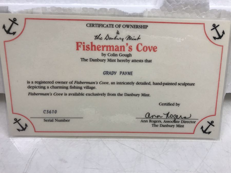 The Danbury Mint Fisherman's Cove By Colin Gough With Box [Photo 2]