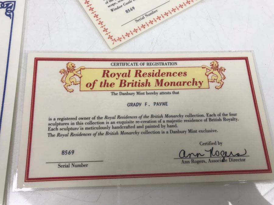 The Danbury Mint Windsor Castle Collection Castles Of The British Monarchy With Box [Photo 16]