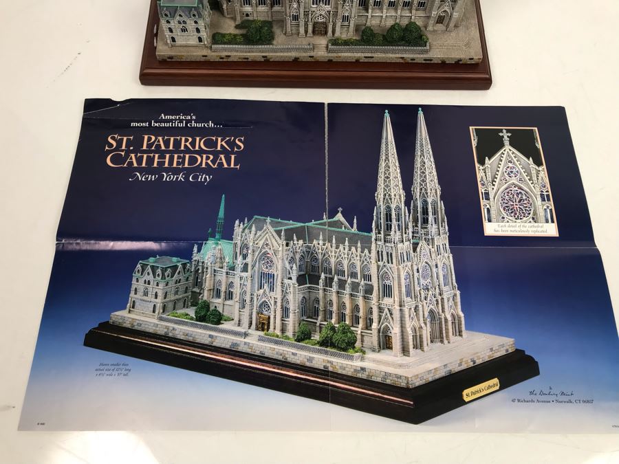 The Danbury Mint St. Patrick's Cathedral New York City With Box - (2) Spires Need To Be Glued (Have Parts) [Photo 20]