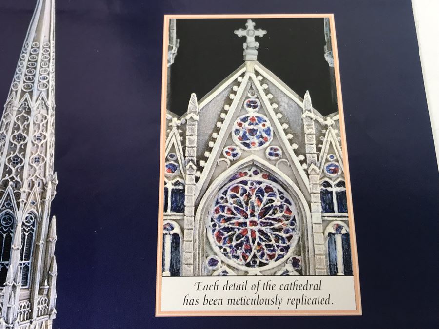 The Danbury Mint St. Patrick's Cathedral New York City With Box - (2) Spires Need To Be Glued (Have Parts) [Photo 22]