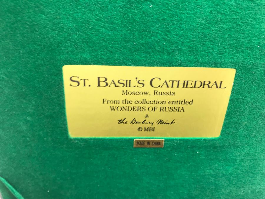 The Danbury Mint St. Basil's Cathedral Moscow, Russia Collection Wonders Of Russia With Box [Photo 7]