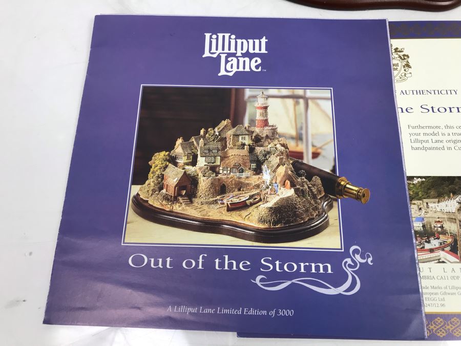 Large Lilliput Lane Limited Edition 'Out Of The Storm' Sculpture Figurine With Box Handmade In England Limited To 3,000 Retailed Over $2,000 [Photo 17]