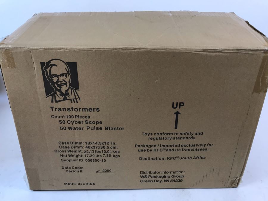 Box Loaded With Carl's Jr Transformers Movie Promotional Happy Meal Toys - See Photos [Photo 2]