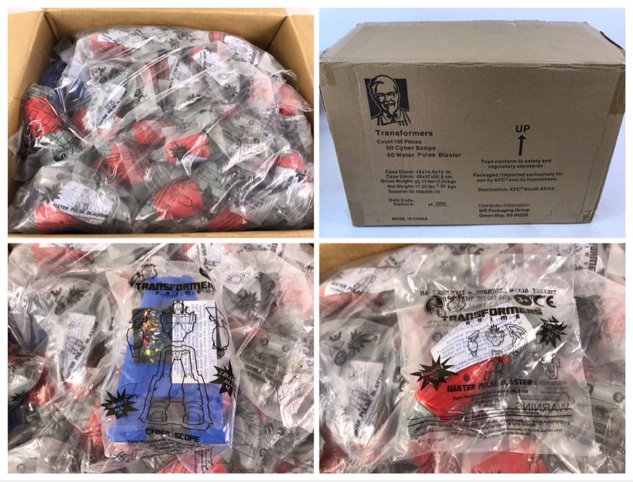 Box Loaded With Carl's Jr Transformers Movie Promotional Happy Meal Toys - See Photos