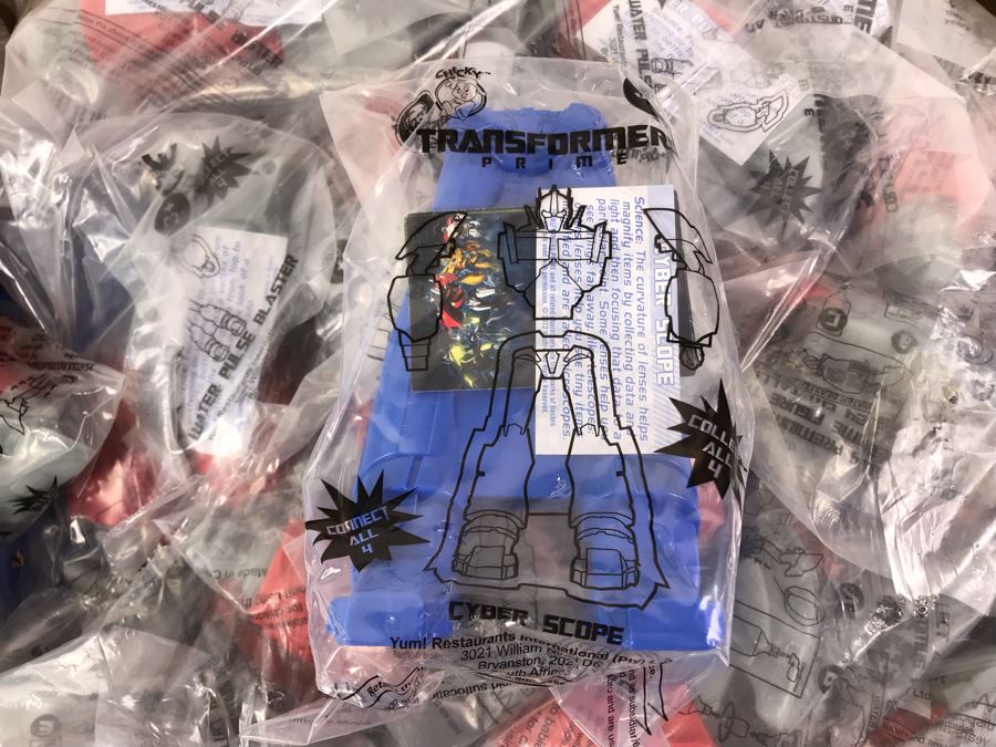 Box Loaded With Carl's Jr Transformers Movie Promotional Happy Meal Toys - See Photos [Photo 4]