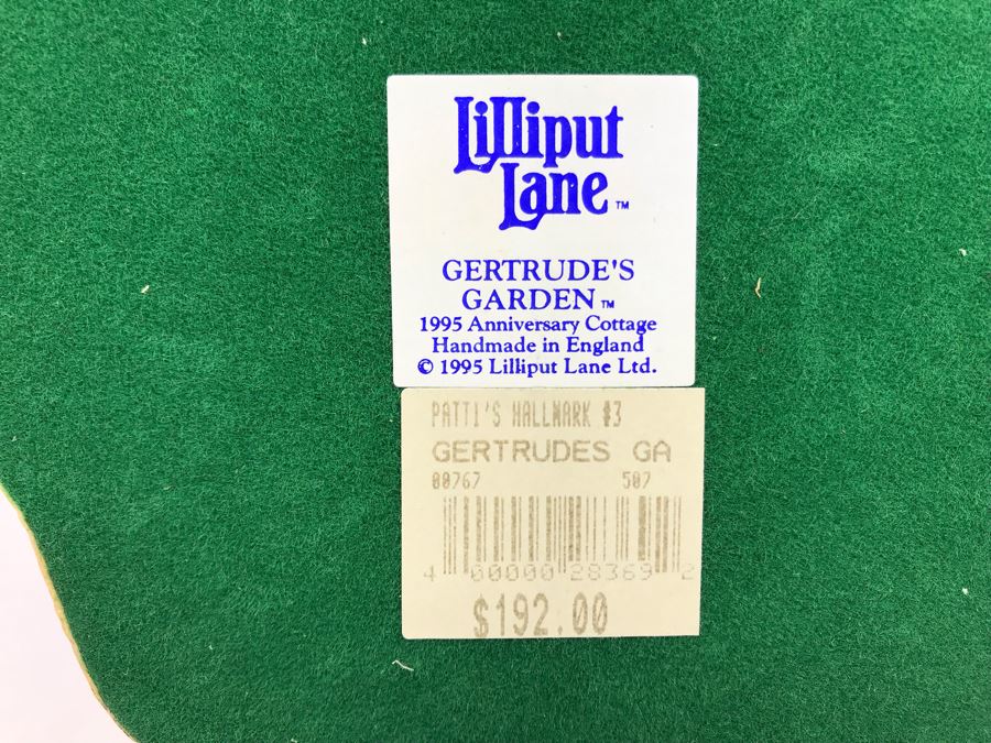 Pair Of Lilliput Lane Cottages 1995 'Gertrude's Garden' Retail $192 And 1997 'Christmas Party' With Boxes [Photo 7]