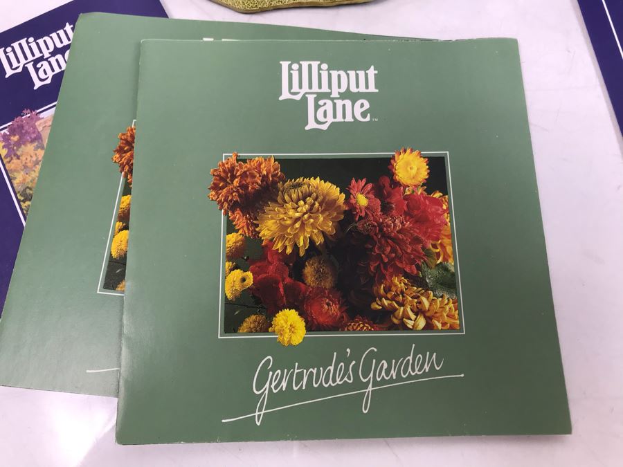 Pair Of Lilliput Lane Cottages 1995 'Gertrude's Garden' Retail $192 And 1997 'Christmas Party' With Boxes [Photo 8]