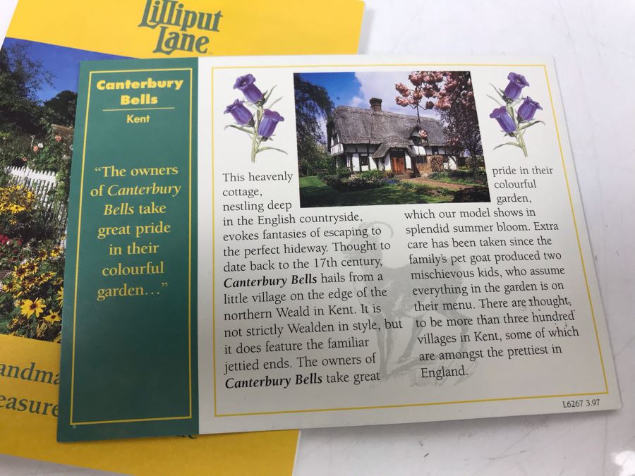 Pair Of Lilliput Lane Cottages 1997 'Green Gables' And 1997 'Canterbury Bells' With Boxes [Photo 22]