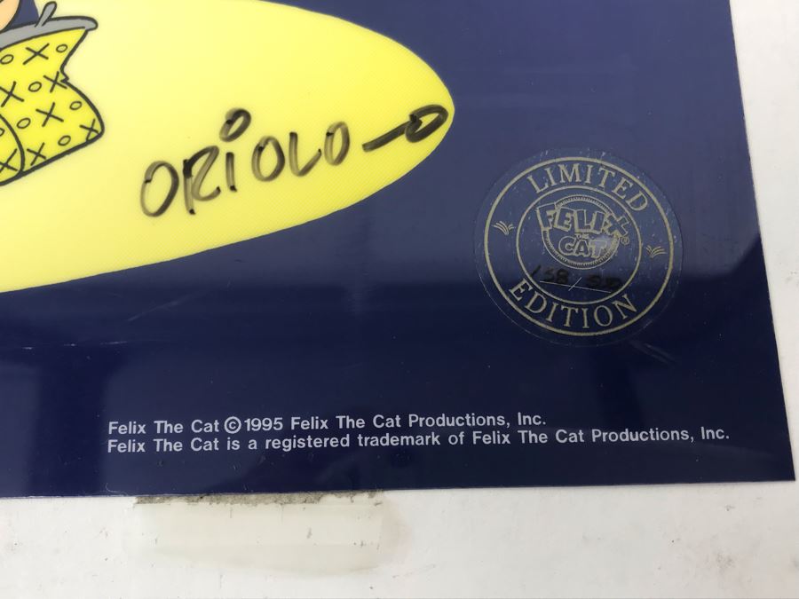 Vintage 1995 Signed Limited Edition Felix The Cat Sericel 138 Of 500 Signed By Oriolo And Phil Roman 14' X 11' [Photo 4]