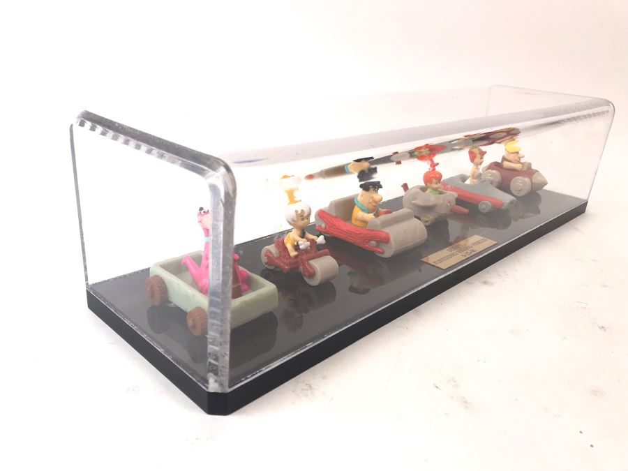 Denny's Flintstones Rolling Vehicles Toys With Acrylic Case Display [Photo 8]