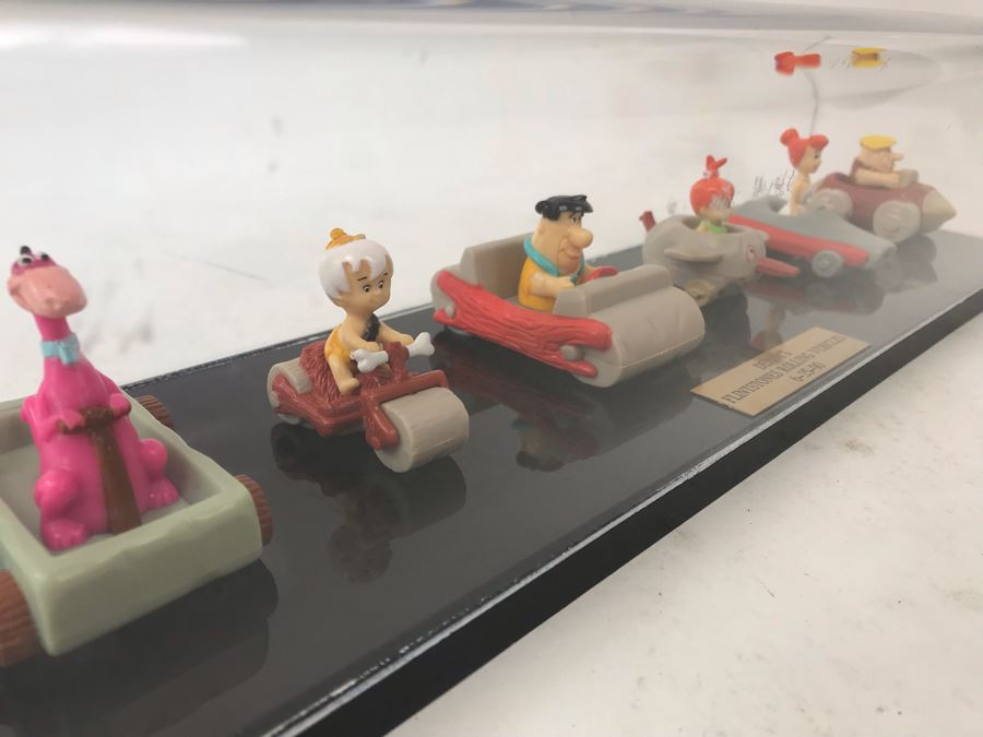 Denny's Flintstones Rolling Vehicles Toys With Acrylic Case Display [Photo 7]