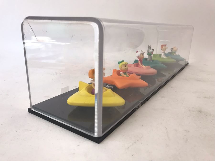 Vintage 1989 Hanna-Barbera Productions The Jetsons Wendy's Happy Meal Toys Full Set Of Six In Acrylic Display Case [Photo 5]