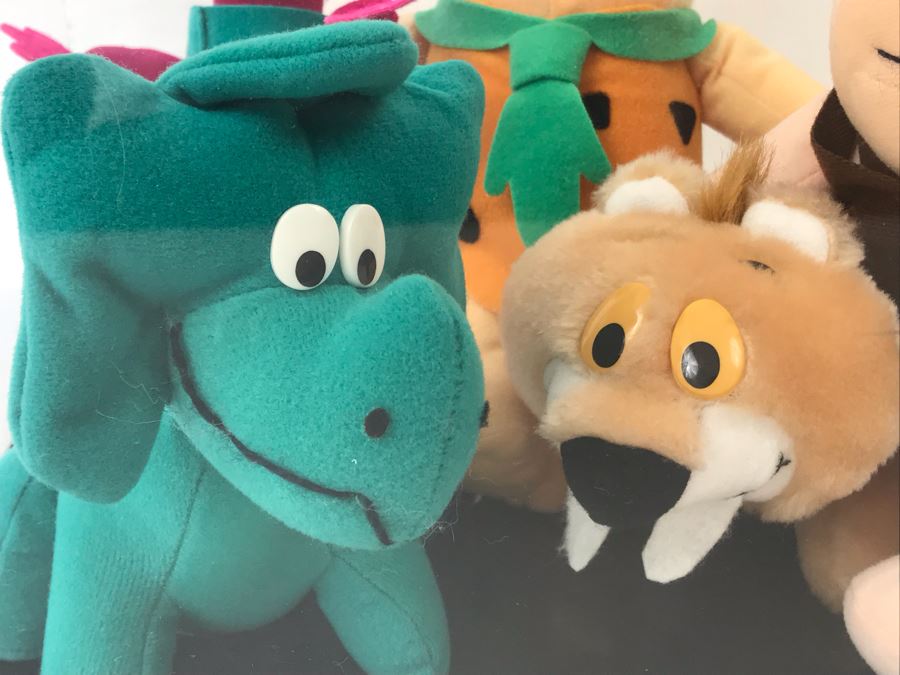 Vintage 1989 Denny's Flintstones Mini Stuffed Toys In Acrylic Display Case [Photo 3]