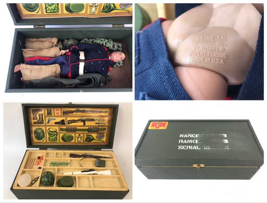 Vintage G.I. Joe Doll With Case, Accessories And Clothing