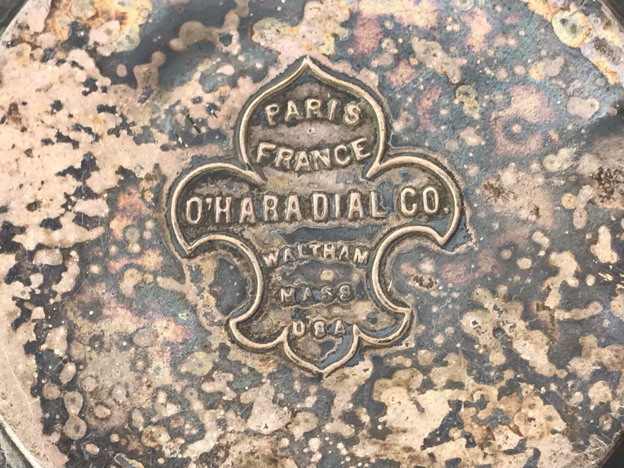 Vintage Paris France O'Hara Dial Co Waltham Mass Silverplate Tray Dish With Ship Painting Titled Souvenir United Fruit Co's S.S. Admiral Farragut Boston - Jamaica 4.25'R [Photo 7]