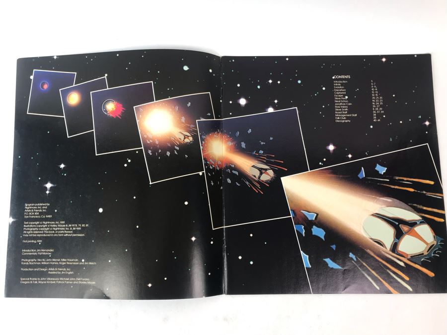 Vintage 1981 First Printing Journey Rock Band Program Art By Stanley Mouse [Photo 3]