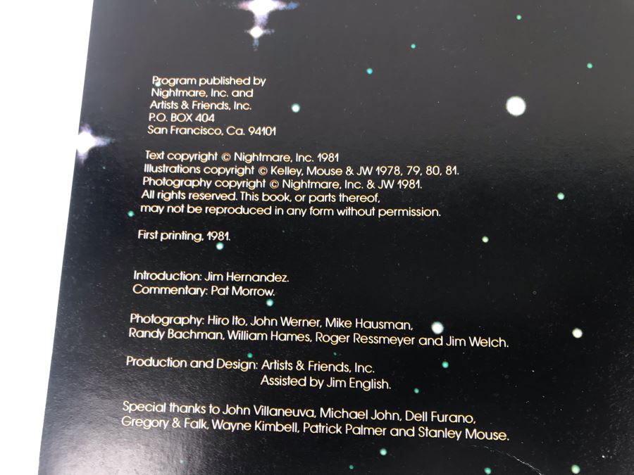 Vintage 1981 First Printing Journey Rock Band Program Art By Stanley Mouse [Photo 4]