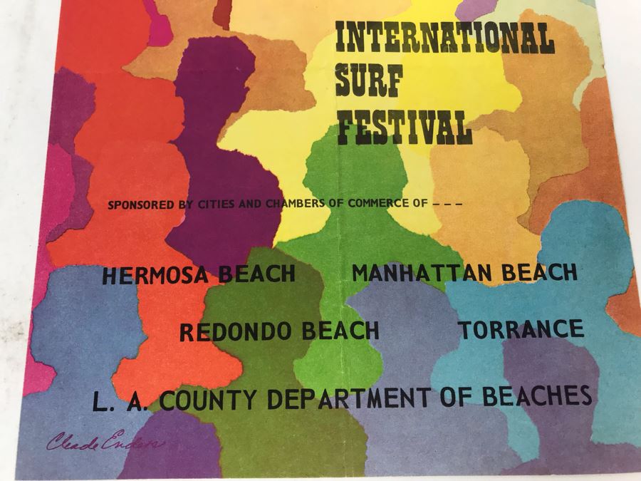 Vintage 1974 12th Annual International Surf Festival In L.A. County Program [Photo 3]
