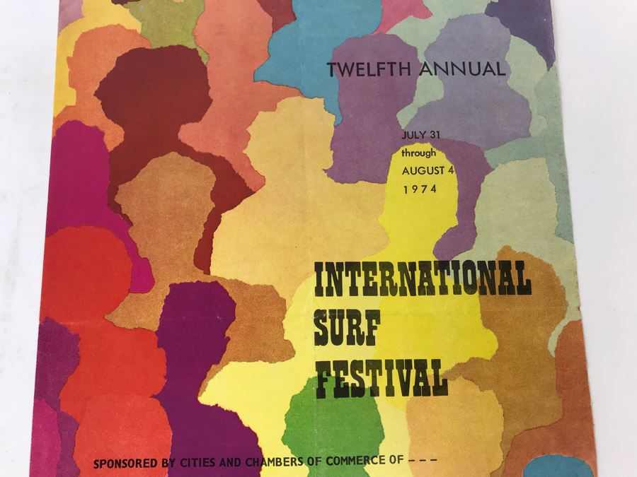 Vintage 1974 12th Annual International Surf Festival In L.A. County Program [Photo 2]